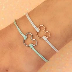 Pura Vida Womens Mickey Mouse Charm Bracelet