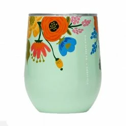 Corkcicle 12oz ﻿Rifle Paper Co. Lively Floral Mint Stemless Wine Cup Wine Cups