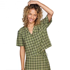 RVCA Jackson Button-Down S/S Top Womens