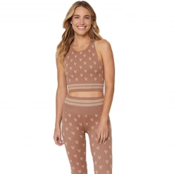 Spiritual Gangster High Neck Jacquard Seamless Bra Womens