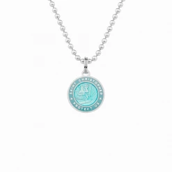 Get Back Supply Co. St. Christopher Surf Necklace- Aqua/Baby Blue Mens