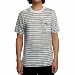 RVCA Mens Toluca Micro Stripe S/S Tee