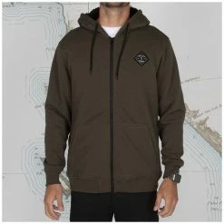 Salty Crew Shelter Sherpa Zip Up Fleece Hoodie