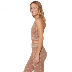 Spiritual Gangster High Neck Jacquard Seamless Bra Womens