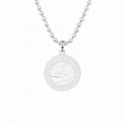 Get Back Supply Co. St. Christopher Surf Necklace- White/White Mens