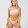 L*Space Womens Ribbed Axel Bikini Top