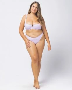 L*Space Womens Pointelle Rib Cabana Bikini Bottom