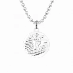 Get Back Supply Co. St. Christopher Surf Necklace- White/White Mens