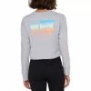 Salty Crew Alpha Gradient L/S Crop Top Womens