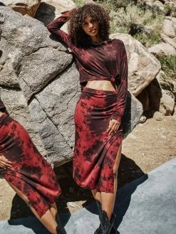 Volcom Womens Be Easy Babe Midi Skirt (PS)