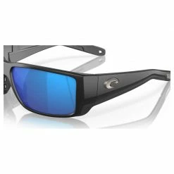 Costa Mens Blackfin Pro Sunglasses (Matte Black/Blue Mirror - Polarized)