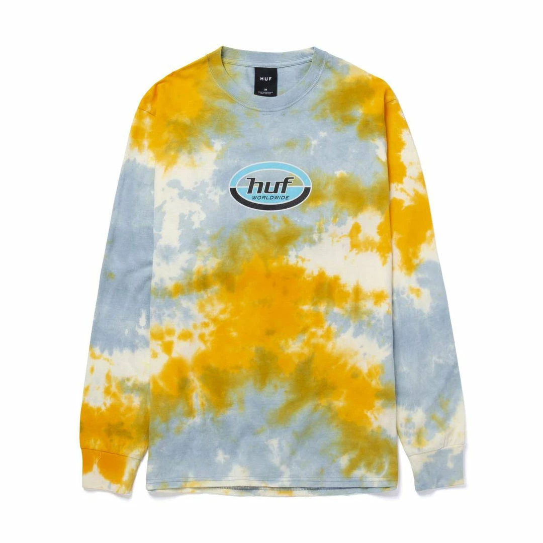 HUF Mens Ellipse Logo Long Sleeve Tee 3 HUF Mens Ellipse Logo Long Sleeve Tee