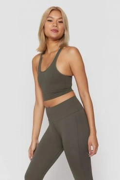 Spiritual Gangster Athena Seamless Crop Tank Womens 10 Spiritual Gangster Athena Seamless Crop Tank Womens