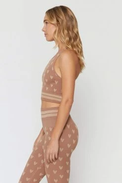 Spiritual Gangster High Neck Jacquard Seamless Bra Womens