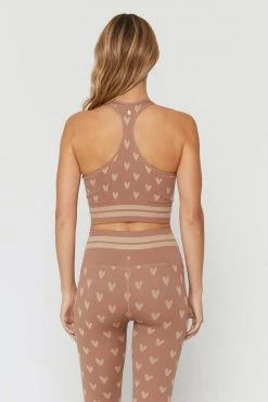 Spiritual Gangster High Neck Jacquard Seamless Bra Womens