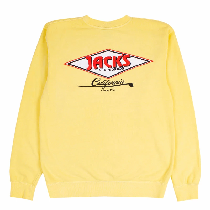 Jack's Surfboards Cal Diamond Pigment Crewneck Sweatshirt '21 Mens 11 Jack's Surfboards Cal Diamond Pigment Crewneck Sweatshirt '21 Mens