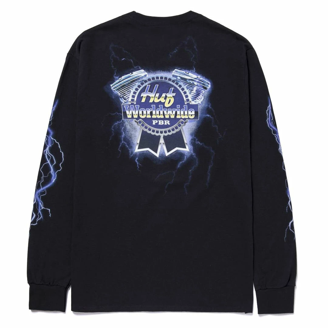 HUF Mens Lightening Long Sleeve Tee 4 HUF Mens Lightening Long Sleeve Tee