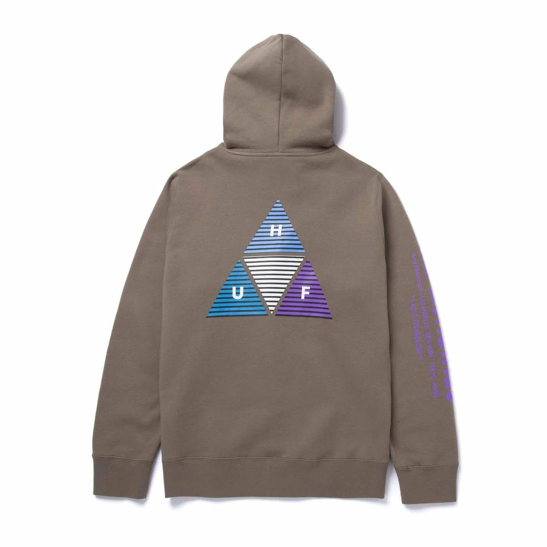 HUF Prism Triple Triangle Full Zip Hoodie Mens 4 HUF Prism Triple Triangle Full Zip Hoodie Mens