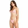 Billabong Pink Tide Ruched Slide Triangle Bikini Top