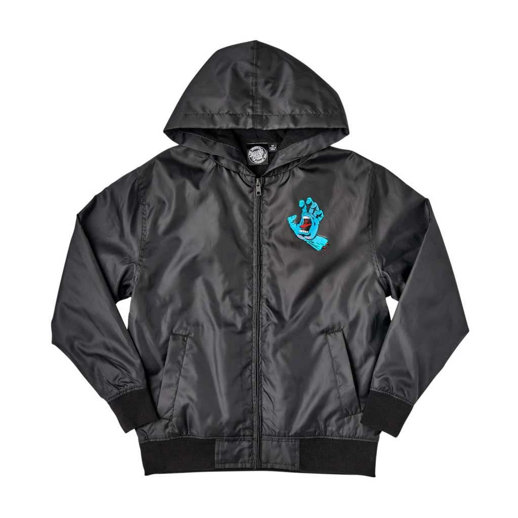 Santa Cruz (6-16) Youth Screaming Hand Hooded Windbreaker Jacket 4 Santa Cruz (6-16) Youth Screaming Hand Hooded Windbreaker Jacket