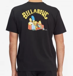 The Simpsons X Billabong Family Couch Organic Short Sleeve T-Shirt Mens
