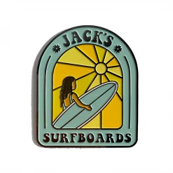 Jack's Surfboards Home Stained Glass Enamel Magnet