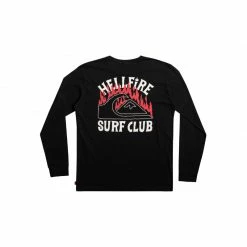 Stranger Things X Quiksilver Hell Fire Surf Club Long Sleeve L/S T-Shirt Mens