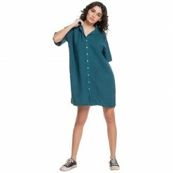 Quiksilver Surf Camp S/S Shirt Dress Womens