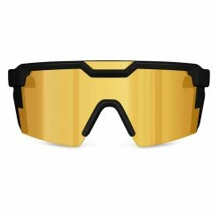 Heat Wave Mens Future Tech Sunglasses In Polarized Gold Rush Z87+