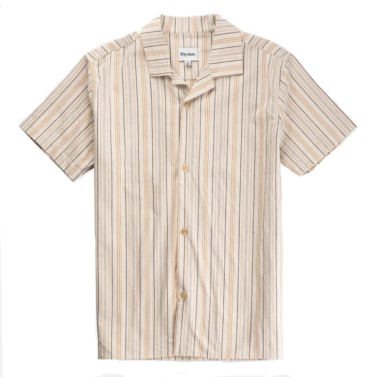 Rhythm Vacation Stripe S/S Shirt Mens 3 Rhythm Vacation Stripe S/S Shirt Mens