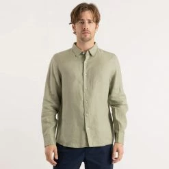 Banks Journal Hastings L/S Linen Woven Shirt Mens