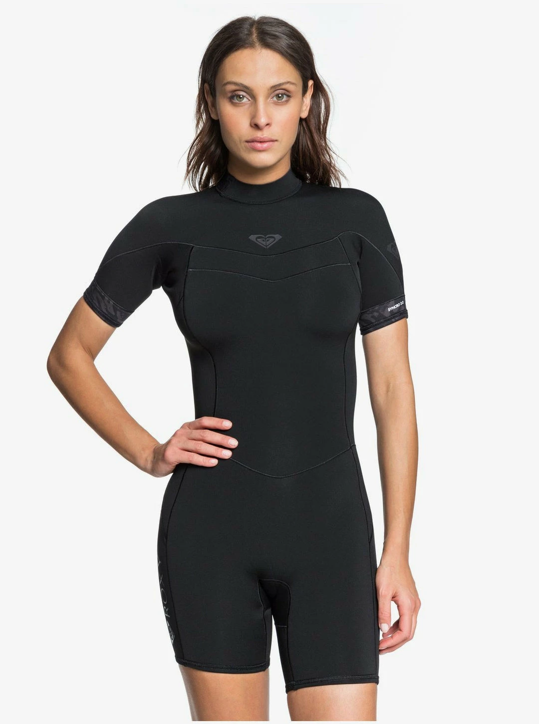 Women's Roxy 2/2mm Syncro Back Zip Short Sleeve Springsuit 5 Women's Roxy 2/2mm Syncro Back Zip Short Sleeve Springsuit