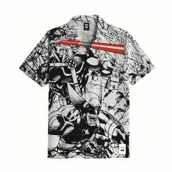 HUF Men's X-Men Resort Button Shirt