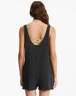 Billabong Fade Away Button-Up Knit Romper