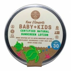 Raw Elements Baby Kids SPF 30 Tin Sunscreen Lotion