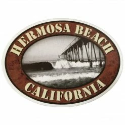 Jack's Surfboards Beach Cities "Hermosa Beach" Oval Sticker 5"