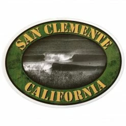 Jack's Surfboards Beach Cities "San Clemente" Oval Sticker 5"