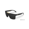 Heat Wave Quatro Sunglasses In Polarized Black & Gold Mens