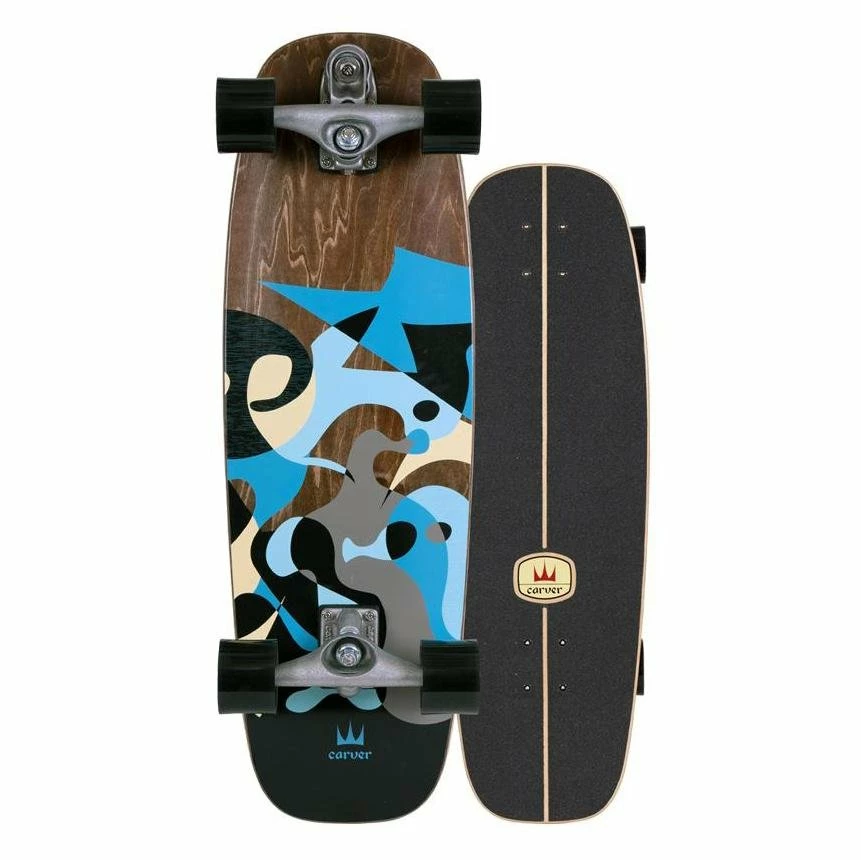 Carver C7 Raw 30" Blue Ray Surfskate Complete 2020 3 Carver C7 Raw 30" Blue Ray Surfskate Complete 2020