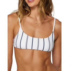 O'Neill Classic Stripe Surfside Bralette Swim Top Womens