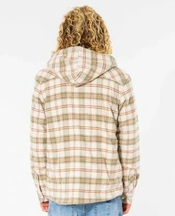 Rip Curl Mens Sherpa Lined Flannel L/S Hooded T-Shirt