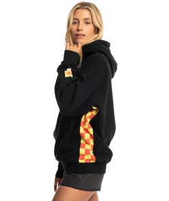 Stranger Things X Quiksilver Surfer Boy Checker Pullover Hoodie Mens