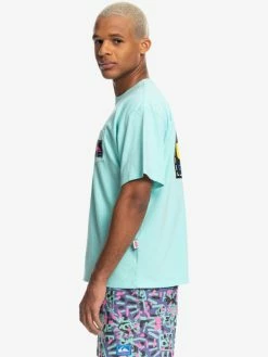 Mens Stranger Things X Quiksilver Rainbow S/S Tee