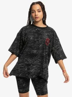 Mens Stranger Things X Quiksilver Lovers Lake S/S Tee