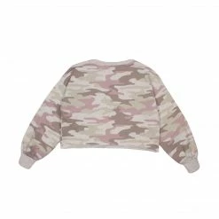 Jack's Surfboards Girl's Daytona Camo L/S Crewneck Sweatshirt