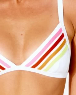 Rip Curl Womens Wave Stripers Stripe Banded Tri Swim Top 9 Rip Curl Womens Wave Stripers Stripe Banded Tri Swim Top