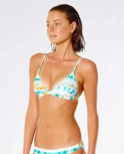 Rip Curl Womens Summer Palm Fixed Tri Swim Top