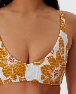 Rip Curl Azalea Shirred Long Line Tri Swim Top Womens 10 Rip Curl Azalea Shirred Long Line Tri Swim Top Womens