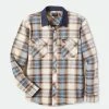 Brixton Mens Bowery Stretch L/S Crossover Flannel