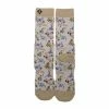 Jack's Surfboards Ladies Tan Flower Socks